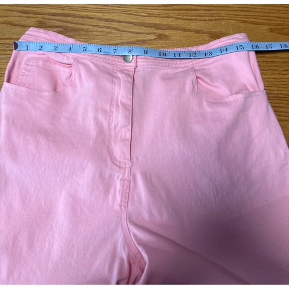 Quacker Factory Pink Capri Pants With Seed Bead Ice Cream Cone Womens Size L - Picture 7 of 8